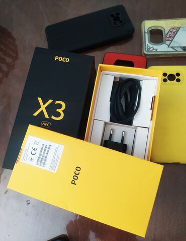 корейский телефон: Poco X3 NFC, Б/у, 128 ГБ, 2 SIM