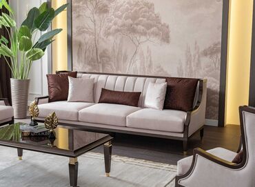 мебель алянс: Прямой диван, цвет - Бежевый, Новый