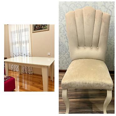 kohnə stul: Aynur92👑kod4147 Qiymet:300 Azn Masa desti satilir 1 masa 6 oturacaq — 1
