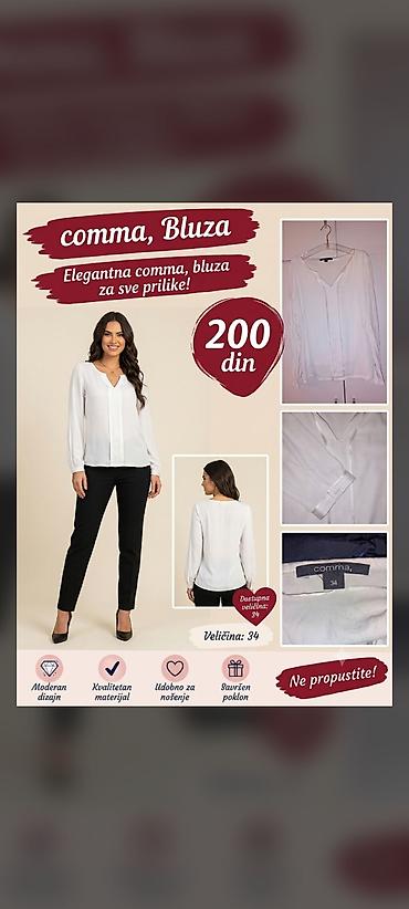 Comma, bluza – elegantna bela ženska bluza za sve prilike. - Model