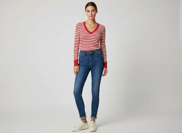 sweter w truskawki stradivarius: Bluzka damska, rozmiar S