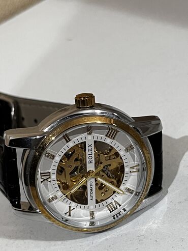 хорошие надежные часы: Наручные часы РОЛЕКС механические, с кожаными ремешками