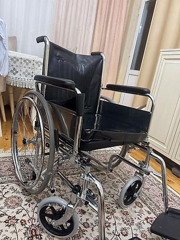 Инвалидные коляски: Tualet funksiyalı əlil arabası - Material: xromlanmış möhkəm metal — 3