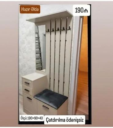 iskaflar: Dəhliz üçün asılqan və dolab dəsti - Hazır əlldə - Ölçü: 190×90×40 sm — 1