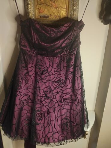 tirkizne haljine: 2XL (EU 44), color - Purple, Cocktail, Without sleeves