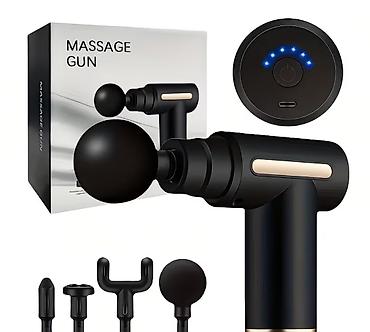 массажный ролл: ОСТАЛОСЬ 2 ШТУКИ Перкуссионный массажер Massage Gun (черный) - Тип — 1