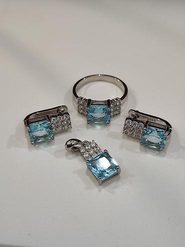Серебряные наборы украшений: Серебряный Набор 925 пробы Размеры имеются Качество отличное Цена — 5