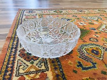 Konfet qabları: Kəsimli şüşə/kristal qab dəsti - 3 ədəd dekorativ şüşə/kristal qab - — 17