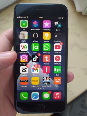 iphone 7 qiymeti kontakt: IPhone 7, 128 GB, Jet Black, Barmaq izi