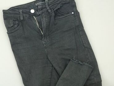 spodnie jeans czarne: Jeansy, Stradivarius, XS, stan - Dobry