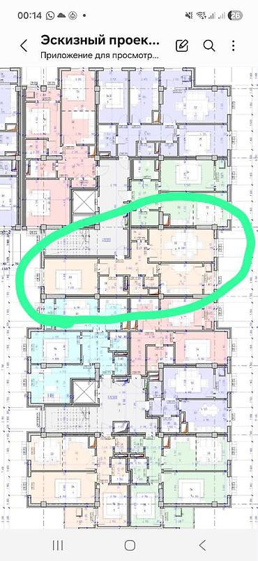 48: 2 комнаты, 78 м², Кок-Жар мкр Элитка, 8 этаж, ПСО (под самоотделку) — 5