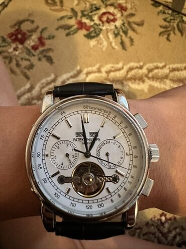 часы наручные скрипичный ключ: Классикалык сааттар саат, Patek Philippe, Швейцария, Секунда өлчөгүч, Эркектердики