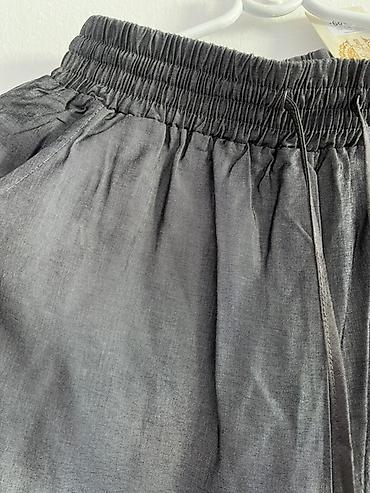 lil solid accessories: Ženske široke pantalone u sivoj boji, laganog i prijatnog materijala — 3
