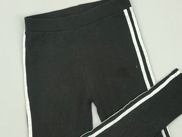 spodnie z wysokim stanem bezowe: Sweatpants, 10 years, 134/140, condition - Fair