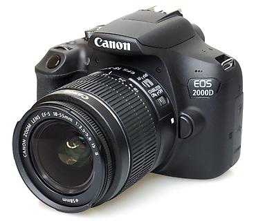 canon eos 2000d: Canon EOS 2000D DSLR fotoaparat + Canon EF‑S 18‑55mm f/3.5‑5.6 IS II — 1