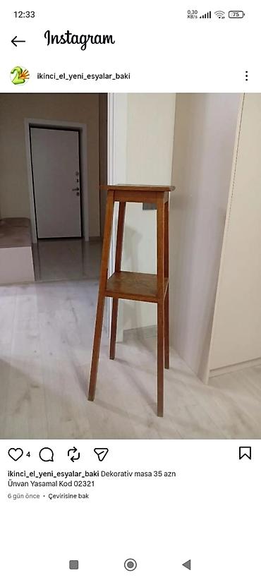 gul rəf: Dekorativ masa/stend - Material: taxta - Dizayn: yuxarıda kiçik — 1