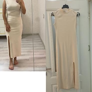sirqa sekilleri: Bej rəngli midi don - Model: qolsuz, dik yaxalı (mock-neck) dizayn - — 1