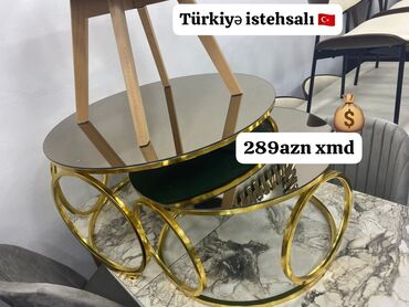стеклянный стол на кухню купить: Jurnal masası, Yeni, Yumru masa