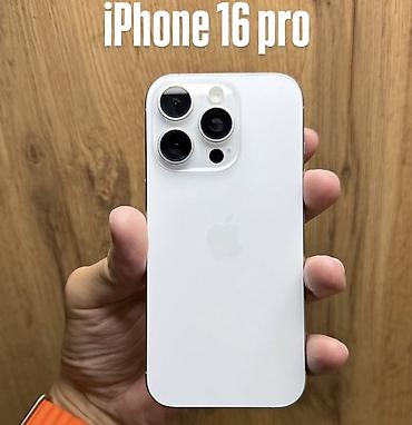 playstation 5 pro цена в бишкеке: IPhone 16 Pro, цвет белый - Корпус из матового стекла и металла — 1