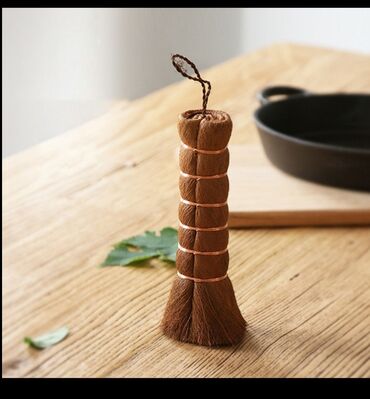 ручки с камнями для кухонной мебели: Натуральная длинная ручка Пальмовая кастрюля щетка миска для мытья