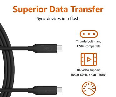 thunderbolt hdmi kabel: ⚡️Amazon Thunderbolt 4 (USB-C-to-C | 240W | 40Gbps | 8K Video) — — 5