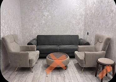 Tecili: Divan + 2 kreslo dəsti - Komplekt: 1 ədəd açılan divan, 2