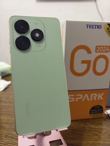 Tecno: Tecno Spark Go 2024, 128 GB, rəng - Yaşıl, Sensor, Sənədlərlə, İki sim kartlı