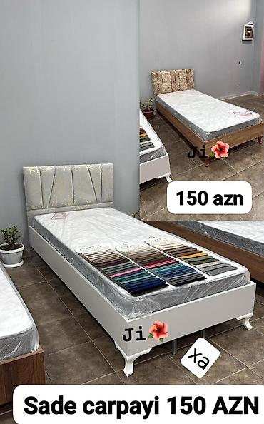 tek çarpayi: Sade çarpayı – 150 AZN - Müasir dizaynlı tək nəfərlik çarpayı - — 1