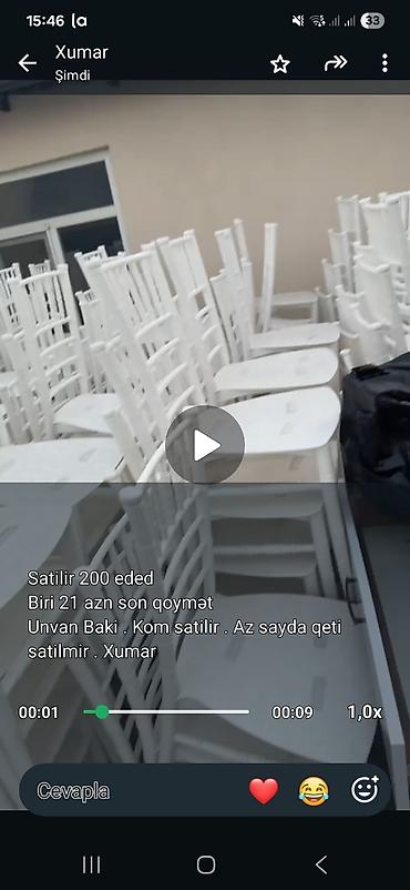 qatlanan stul: MSatilir 200 eded Biri 21 azn son qoymət Unvan Baki . Kom satilir — 1