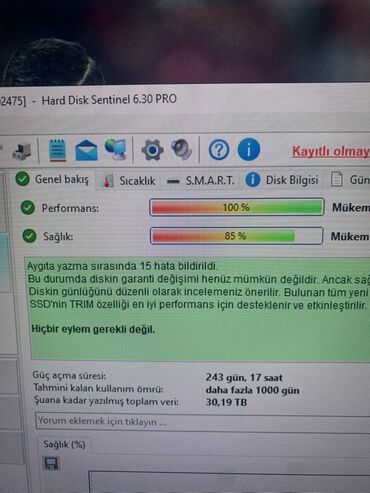 Videokartlar: Daxili SSD disk 256 GB, 2.5"