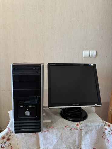 lcd monitor: Masaüstü kompüter dəsti – Sistem bloku + Samsung LCD monitor
