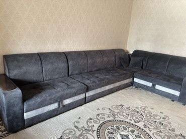Мебель: Спальный гарнитур, цвет - Серый, Б/у
