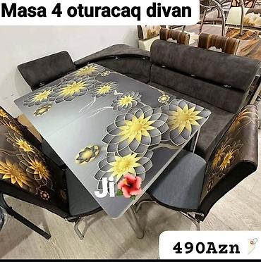 ucuz masa: Mətbəx üçün, Yeni, Açılmayan, 4 stul — 1