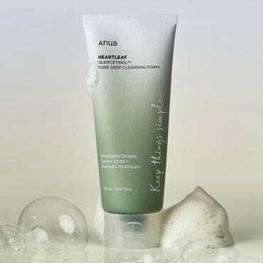 косметика детская: Очищающая пенка Anua Heartleaf Quercetinol Pore Deep Cleansing Foam