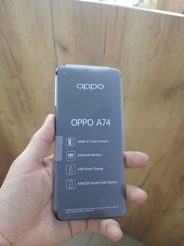 oppo 7: Oppo A74, Новый, 128 ГБ, цвет - Зеленый, 2 SIM