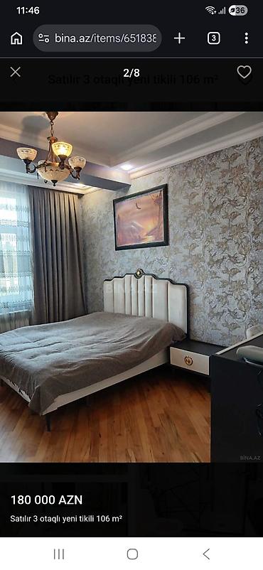 10000 heyet evleri: 3 otaqlı, Yeni tikili, 106 kv. m — 2