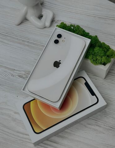 rəsmi 12: IPhone 12, 128 GB, Ağ, Zəmanət, Kredit, Barmaq izi