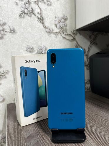 сколько стоить компьютер: Samsung Galaxy A02, Б/у, 32 ГБ, цвет - Синий, 2 SIM
