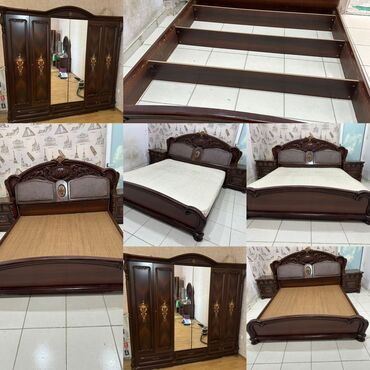 купить массажную кровать серагем бу: Двуспальная кровать, Шкаф, Трюмо, 2 тумбы, Б/у