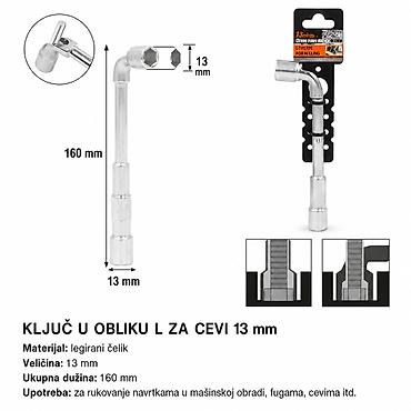 KMT L ključ sa glodanim vrhom 13 mm (SKU: 9363640, EAN: ) Opis: -