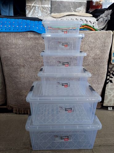 Yemək konteynerləri: Şəffaf plastik saxlama qutuları – qapaqlı və kilidli Məhsul təsviri — 13