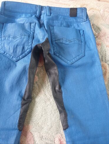 Farmerke: Replay skinny jeans waxed, voskirane farmerke, original. Plava boja — 8