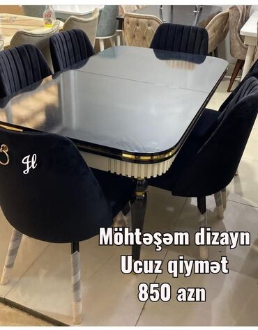 acilan stol: Mətbəx üçün, Qonaq otağı üçün, Yeni, Açılan, Dördbucaq masa, 6 stul