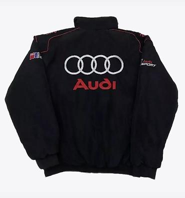 кыргыз кийимдер: Демисезонная куртка Audi Sport, черная - Дизайн в стиле — 2