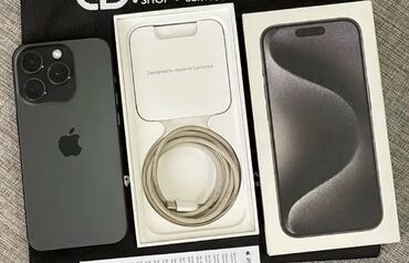 apple magsafe: IPhone 15 Pro Max, 512 GB, Black Titanium, Face ID, Sənədlərlə, Simsiz şarj