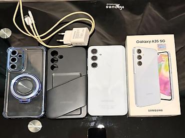 samsun a35: Samsung Galaxy A35, 256 GB, rəng - Mavi, Düyməli, Sensor, Barmaq izi — 1