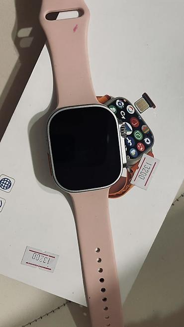 Другие смарт-часы: Смарт‑часы с большим сенсорным квадратным экраном и розовым — 3