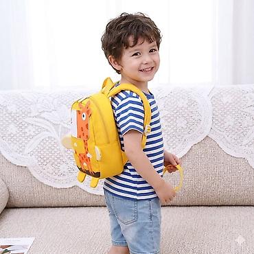 kipling monkey: Детский рюкзак «Жираф» - Яркий желтый рюкзачок с милым принтом жирафа — 2