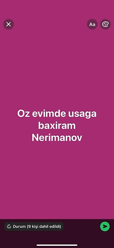Dayələr: Uşağa baxım xidməti – Nərimanov - Xidmət növü: ev şəraitində uşaq — 1