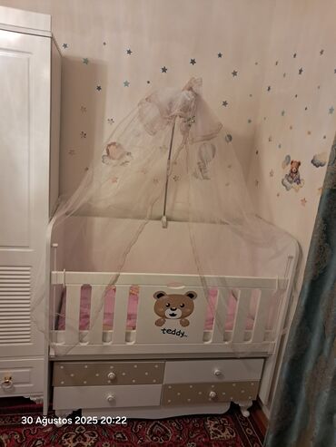 фикус али: Uşaq beşik dəsti – “Teddy” dizaynlı Xüsusiyyətlər: - Material: ağ